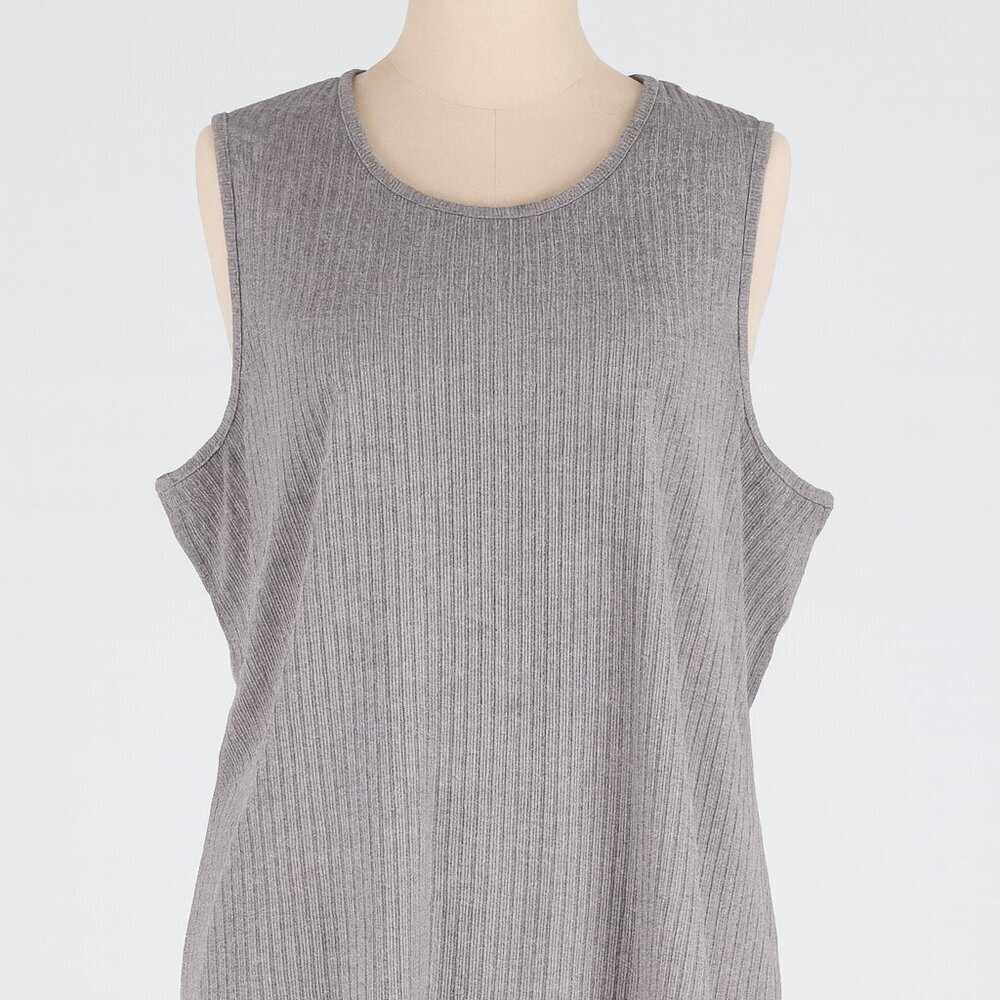 NWT Coofandy Men's Gray Sleeveless Ribbed Knit Tank Top XL